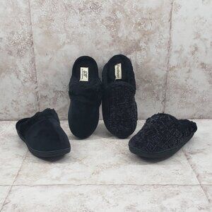 2 Pairs DearFoams Cozy Comfort Deluxe Faux Fur Slippers Womens Size S 5-6. UK s